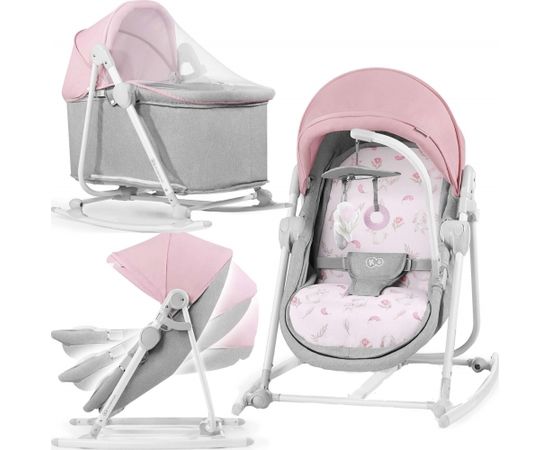 Kinder Kraft KinderKraft Kinderkraft leżaczek 5w1 NOLA peony rose Šūpuļkrēsli
