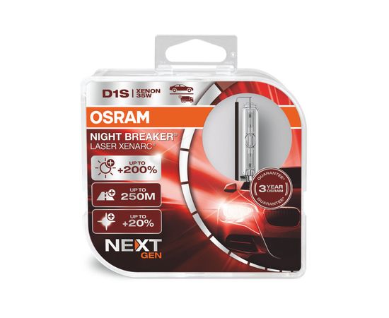 OSRAM D1S SPULDZES 35W 12V NB LASER+200% NextGen 2xKOMPLEKTS