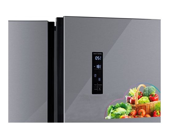 Side-by-side freezer Schlosser RBS450WP , inox Ledusskapji