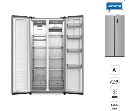 Side-by-side freezer Schlosser RBS450WP , inox Ledusskapji