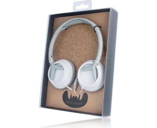 Forever CM-400 Mustache Универсальные Наушники с микрофоном Белые + Сумочка