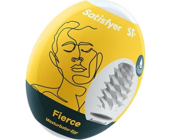 Satisfyer Masturbator Egg Single (Fierce) Egg masturbator White Thermoplastic elastomer (TPE)