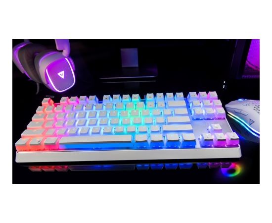 Modecom Volcano Lanparty Pudding Edition RGB (Outemu Brown) Mechanical Keyboard, White