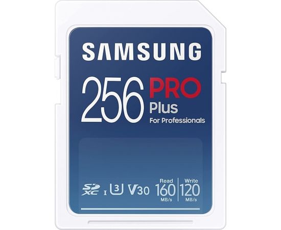 Samsung PRO Plus 2021 SDXC 256 GB Class 10 UHS-I/U3 V30 (MB-SD256K/EU) Atmiņas kartes micro SD SDHC