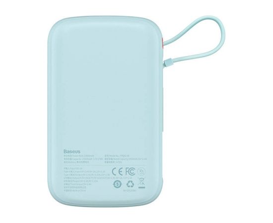 Powerbank Baseus Qpow Pro with Lightning cable, USB-C, USB, 10000mAh, 20W (blue)