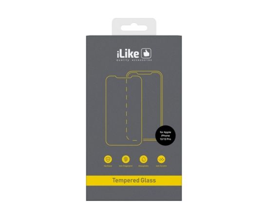 iLike  
       Apple  
       Apple iPhone 12/12 Pro  6.1' 0.33 Flat Clear Glass HD