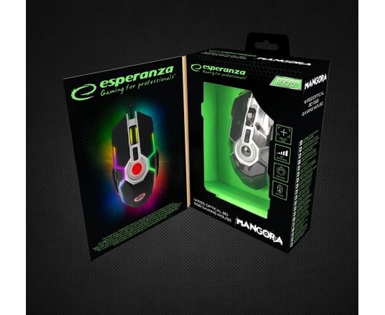 Esperanza EGM701 mouse Right-hand USB Type-A Optical 7200 DPI