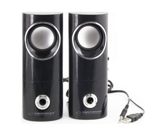 Esperanza 2.0 BEAT speaker set 2.0 channels 6 W Black