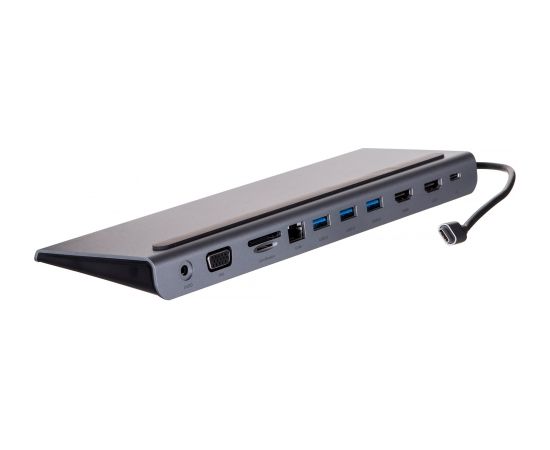 UNITEK HUB USB-C 11IN1, USB-C, RJ45, MST, 100W PD