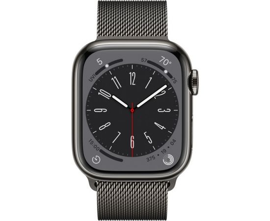 Apple Watch 8 GPS + Cellular 41mm Stainless Steel Milanese Loop, graphite (MNJM3EL/A)