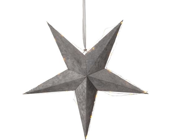 Paper star VELVET D60cm, grey