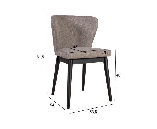 Krēsls LISBON 53,5x54xH81,5cm, peleks