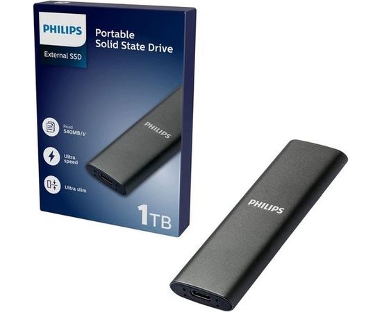 Philips External SSD 1TB Ultra speed Space grey