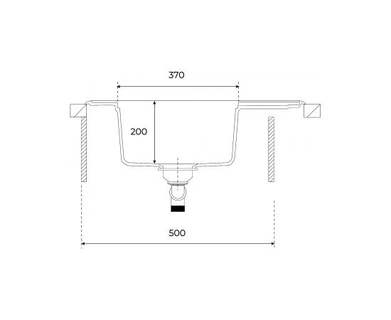 Teka Sink Estela 50 S-TQ 1B 1D black granite