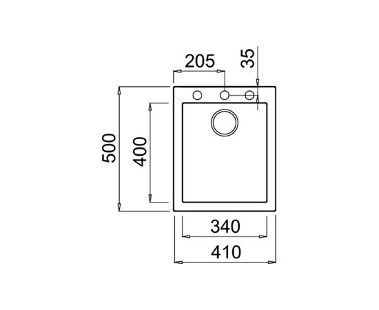 Sink Teka Forsquare 34.40TG stone grey