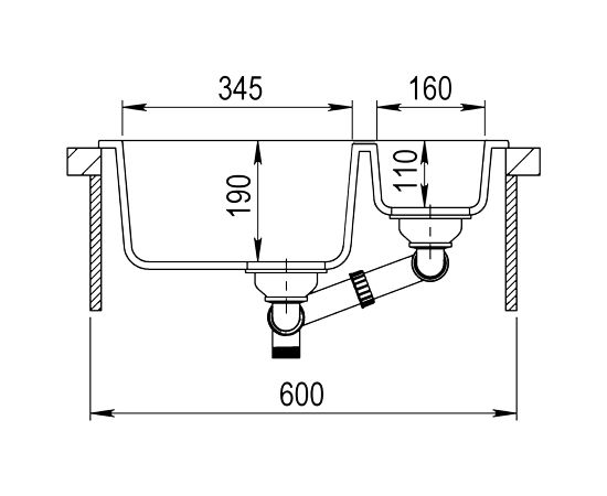 Sink Teka Clivo 60 S-TQ onyks