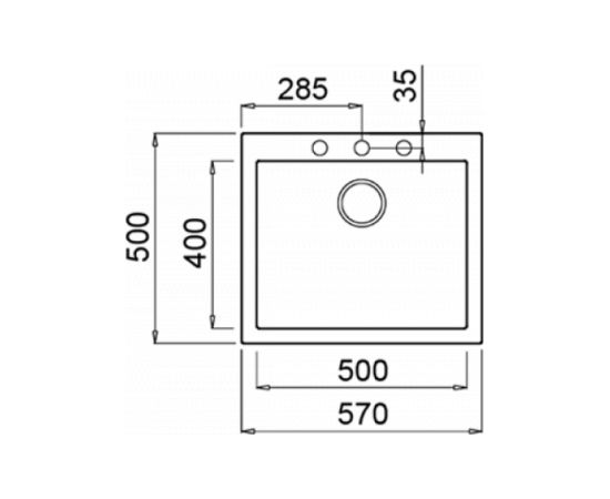 Sink Teka Forsquare 50.40TG stone grey