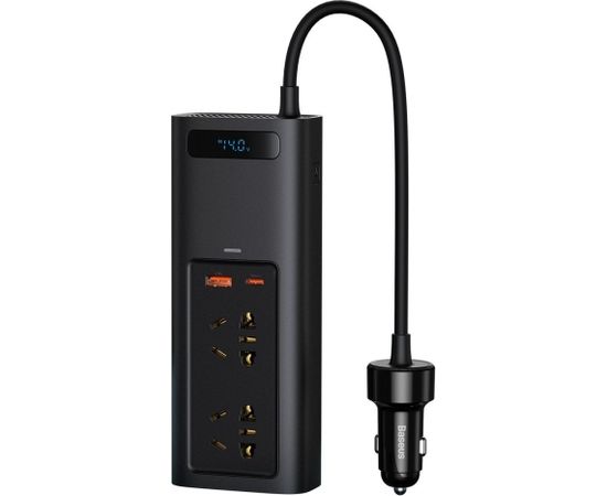 Baseus Inverter 150W (220V CN/EU) Black Strāvas pārveidotājs (Ir veikalā)