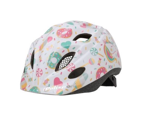 Polisport Kids Premium XS (headcard) / Balta / Rozā / 48-52 cm