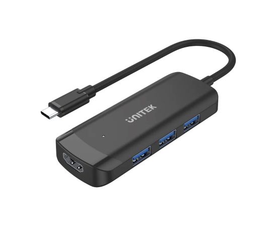 Unitek H1110B active hub USB-C, 3 X USB-A 3.1, HDMI 4K30HZ