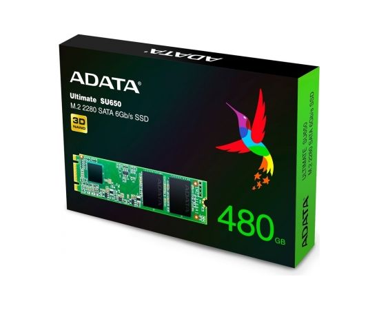 ADATA Ultimate SU650 M.2 480 GB Serial ATA III 3D TLC SSD Cietie Diski (Solid state drive)