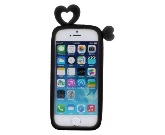 GreenGo  
       Universal  
       bumper L (10cm) Hearts 
     Black