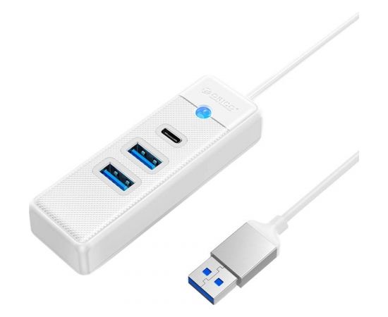 Orico Hub Adapter USB to 2x USB 3.0 + USB-C, 5 Gbps, 0.15m (White) USB / Type-C Hub