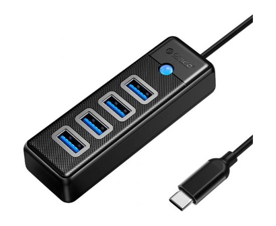 Orico Hub Adapter USB-C to 4x USB 3.0, 5 Gbps, 0.15m (Black)