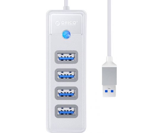 Orico Hub Adapter USB to 4x USB 3.0, 5 Gbps, 0.15m (White)