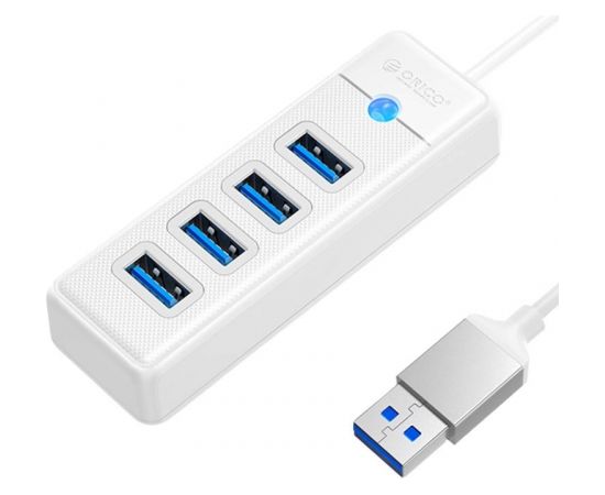 Orico Hub Adapter USB to 4x USB 3.0, 5 Gbps, 0.15m (White)