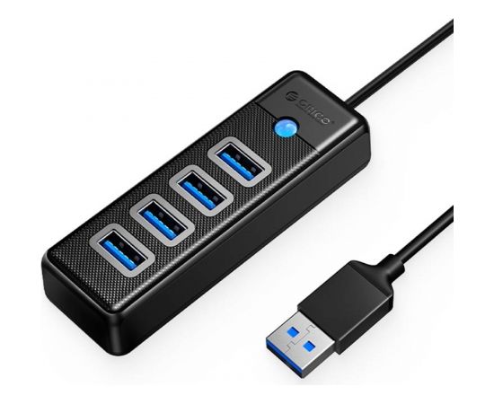 Orico Hub Adapter USB to 4x USB 3.0, 5 Gbps, 0.15m (Black)