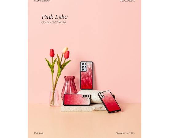 iKins case for Samsung Galaxy S21 Ultra pink lake black