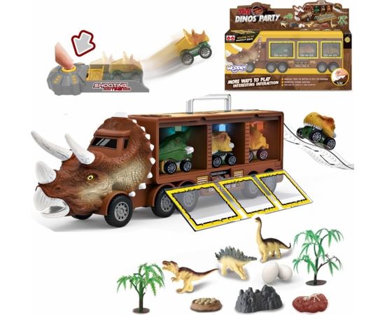 Dinozauru kravas automašīna ar Woopie palaidēju