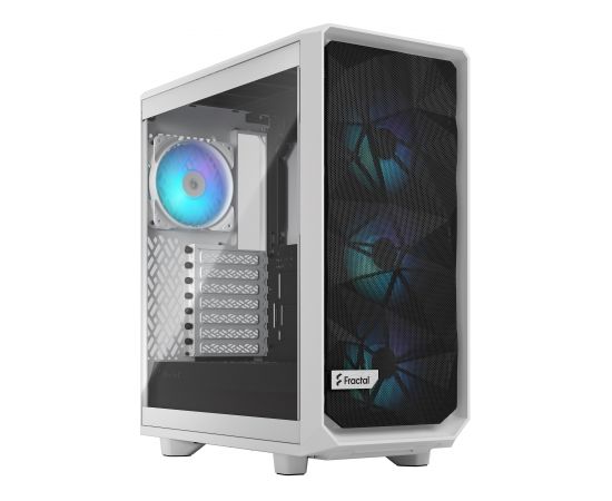 Fractal Design Meshify 2 Compact - Mid tower - ATX - no power supply (ATX) - white TG clear tint - USB/Audio