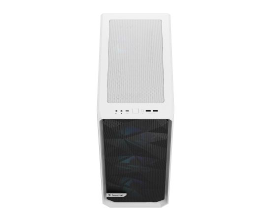 Fractal Design Meshify 2 Compact - Mid tower - ATX - no power supply (ATX) - white TG clear tint - USB/Audio