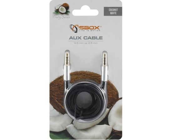 Sbox AUX Cable 3.5mm to 3.5mm 3535-1.5W coconut white