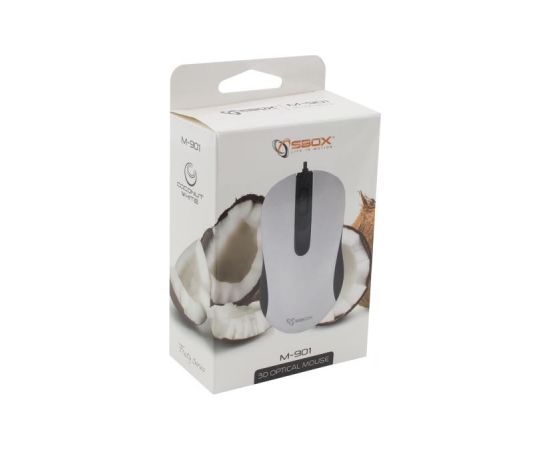 Sbox Optical Mouse M-901 white