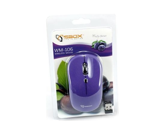 Sbox Wireless Optical Mouse WM-106 purple