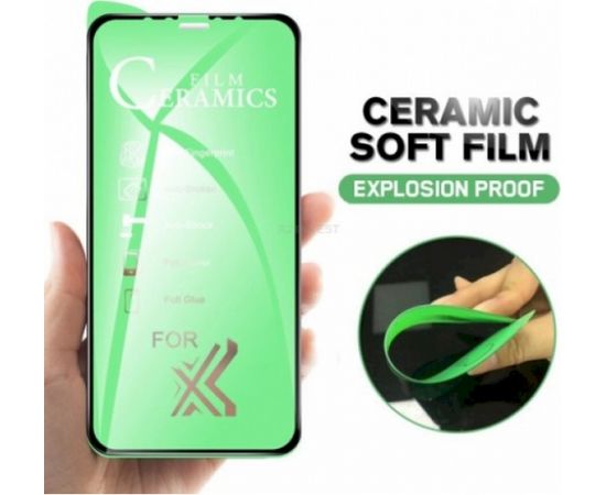 GoodBuy Clear Ceramic Glass aizsargstikls pilnam ekrānam Apple iPhone 13 | 13 Pro melns
