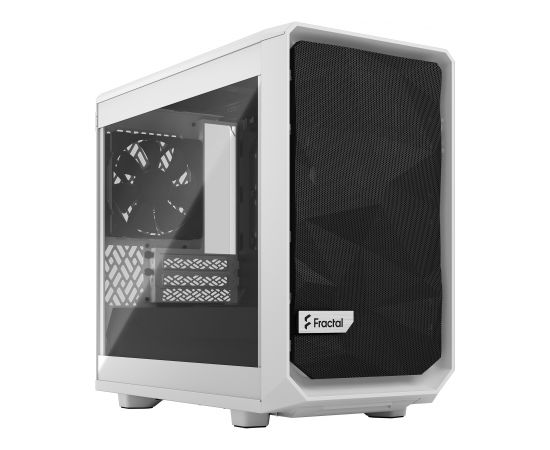 Fractal Design Meshify 2 Nano White TG clear tint,  ITX, Power supply included No