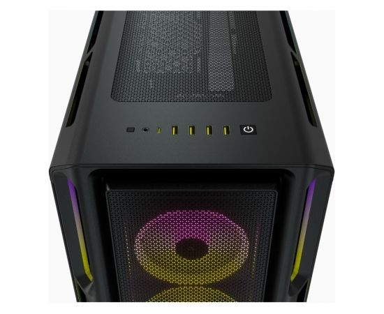 Corsair Tempered Glass Smart Case  iCUE 5000T RGB Side window, Black, Mid-Tower, Power supply included No