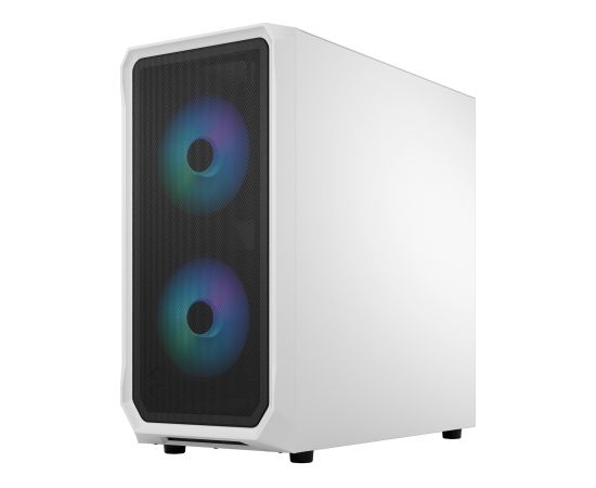 Fractal Design Focus 2 RGB White TG Clear Tint, Midi Tower, Power supply included No