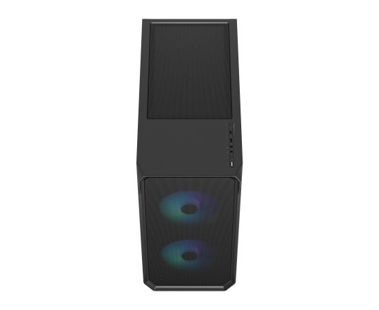 Fractal Design Focus 2 RGB Black TG Clear Tint, Midi Tower, Power supply included No