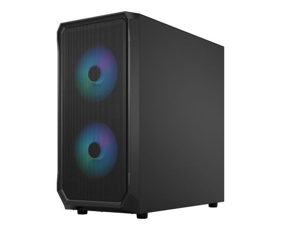 Fractal Design Focus 2 RGB Black TG Clear Tint, Midi Tower, Power supply included No