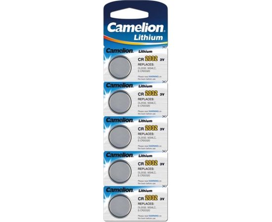 Camelion CR2032-BP5 CR2032, Lithium, 5 pc(s)