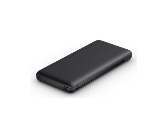 Belkin BOOST CHARGE Plus Power Bank 10000 mAh, Integrated LTG and USB-C cables, Black, 18 W