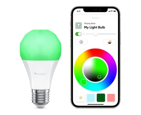 Nanoleaf Essentials Smart A19 Bulb 1100Lm RGBCW, 2700K-6500K, 120V-240V, E27 Viedās lampas un spuldzes