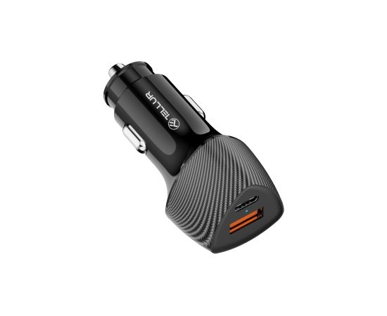 Tellur FCC10 car charger 38W, 6A (PD20W + QC3.0) black