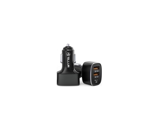 Tellur Car Charger FCC9, 56W, 9A (2XQC 3.0 + PD20W) black