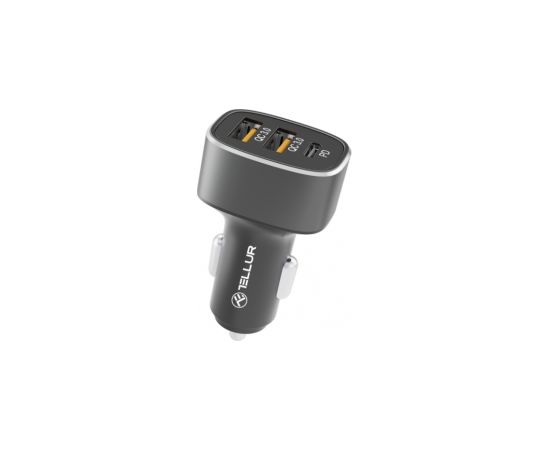 Tellur Car Charger FCC9, 56W, 9A (2XQC 3.0 + PD20W) black